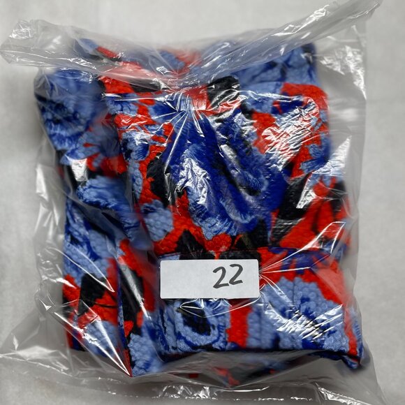 HD In Paris Anthropologie Red Blue Floral Tiered Festive Fit & Flare Skirt XS - Picture 10 of 10